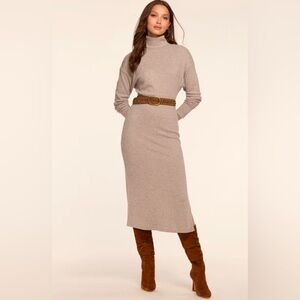 NWT Moodie Midi Knit Dress Mocha Size XS